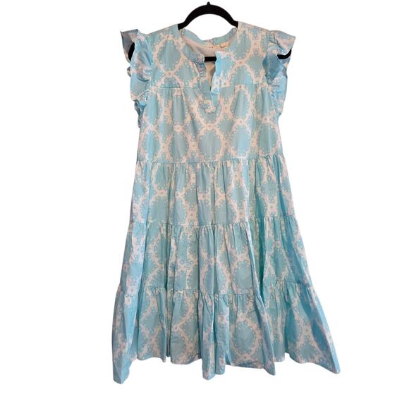 Roller Rabbit Tezza Pippa Dress Full Skirt Beach Inspired Cotton Poplin sz M - Picture 3 of 12